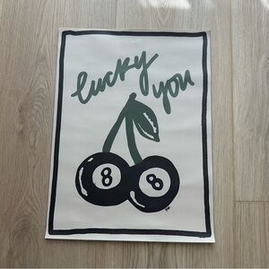 Lucky You 8 Ball Canvas Art Print Poster